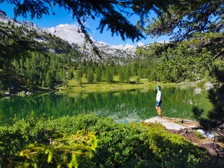 Lac vert et lac de Limo depuis le refuge Pederü ??⛰️☀️