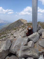 Montagne de Faraut, du roc roux à la tête de Girbault