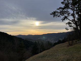 Salutations au soleil qui avait du mal à nous réchauffer !