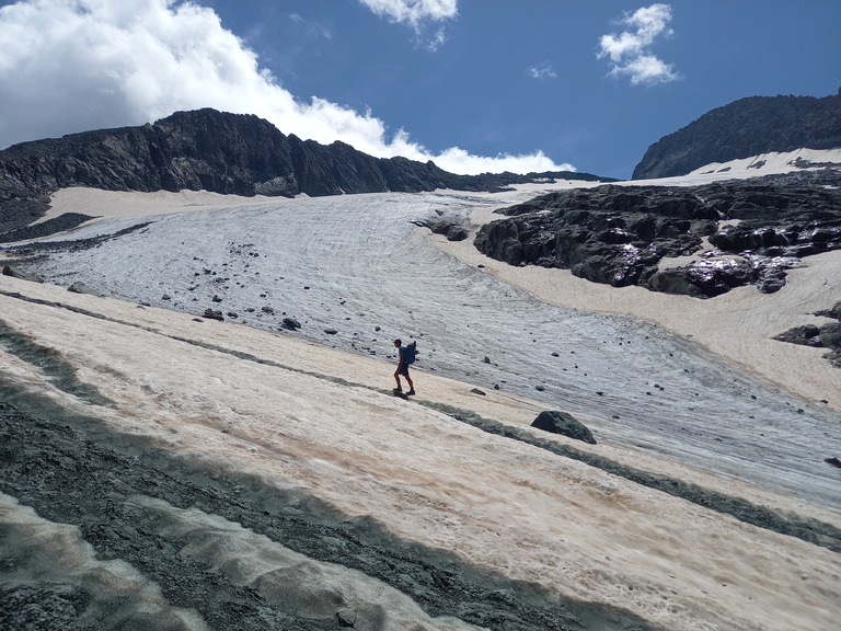 Glacier et col d'Arnès (3012m)