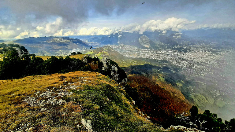 Le Moucherotte : vue plongeante du Vercors