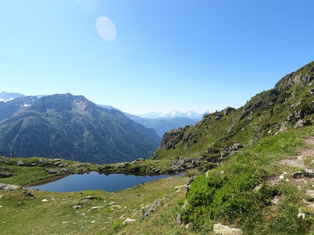 70 au patin sur le névé du Col de la Vache