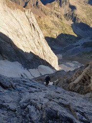 Traversée par l' Arête petit Vignemale - grand Vignemale