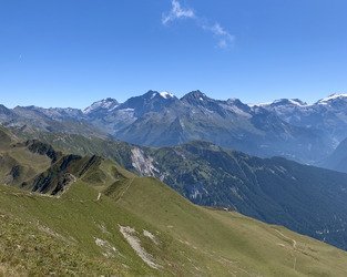 Vue sur La Plagne - Mont Jovet et crête des Étroits