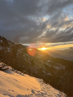 Un coucher de soleil en Belledonne 