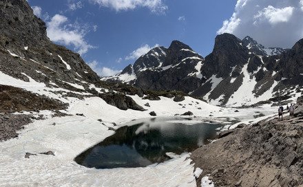 Entre neige et soleil au lac du Crozet!