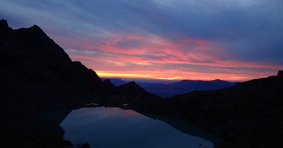 Boucle en deux &eacute;tapes pour un bivouac au pied du glacier de Freydane