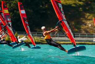 The U23 iQFOiL World Champions are crowned on Day 6 of Vanora Engadinwind 2024