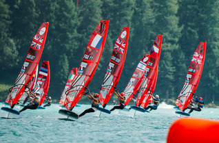 Surfing, wind and speed are the daily parameters of the U23 iQFOiL World Championships at Vanora Engadinwind 2024,