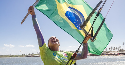 Bruna Kajiya lands back-to-back wins with victory on home waters in Brazil at GKA Freestyle Kite World Cup