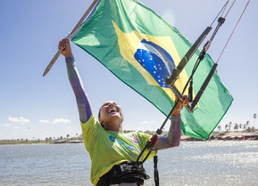 Bruna Kajiya lands back-to-back wins with victory on home waters in Brazil at GKA Freestyle Kite World Cup
