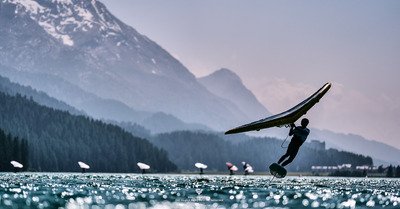 Fast and Furious Wingfoil racing on day 3 at Ensis EngadinWing