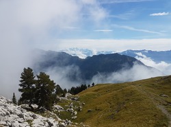 Mont Blanc depuis le chalet de la Bouchasse