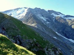 Le refuge de Plan Glacier et le Glacier de Miage