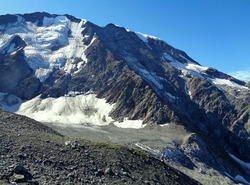 Le refuge de Plan Glacier et le Glacier de Miage