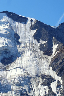 Le refuge de Plan Glacier et le Glacier de Miage