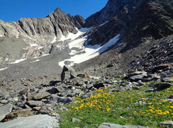 Le refuge de Plan Glacier et le Glacier de Miage