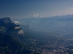 Grenoble + Mont Blanc depuis Moucherotte