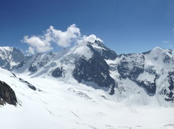 Panorama sur les Dômes et le Mont-Blanc